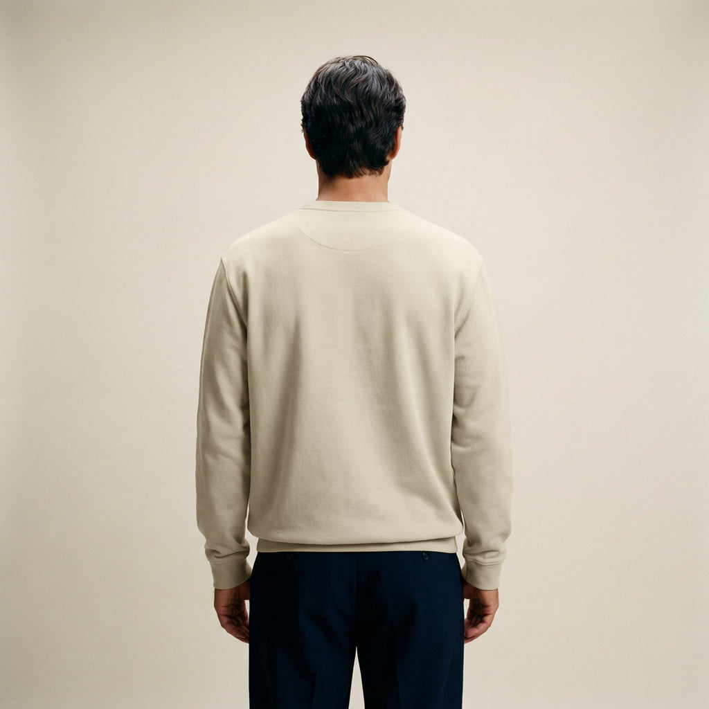 Cumulus Crew Pullover model Matteo in Villa Stone