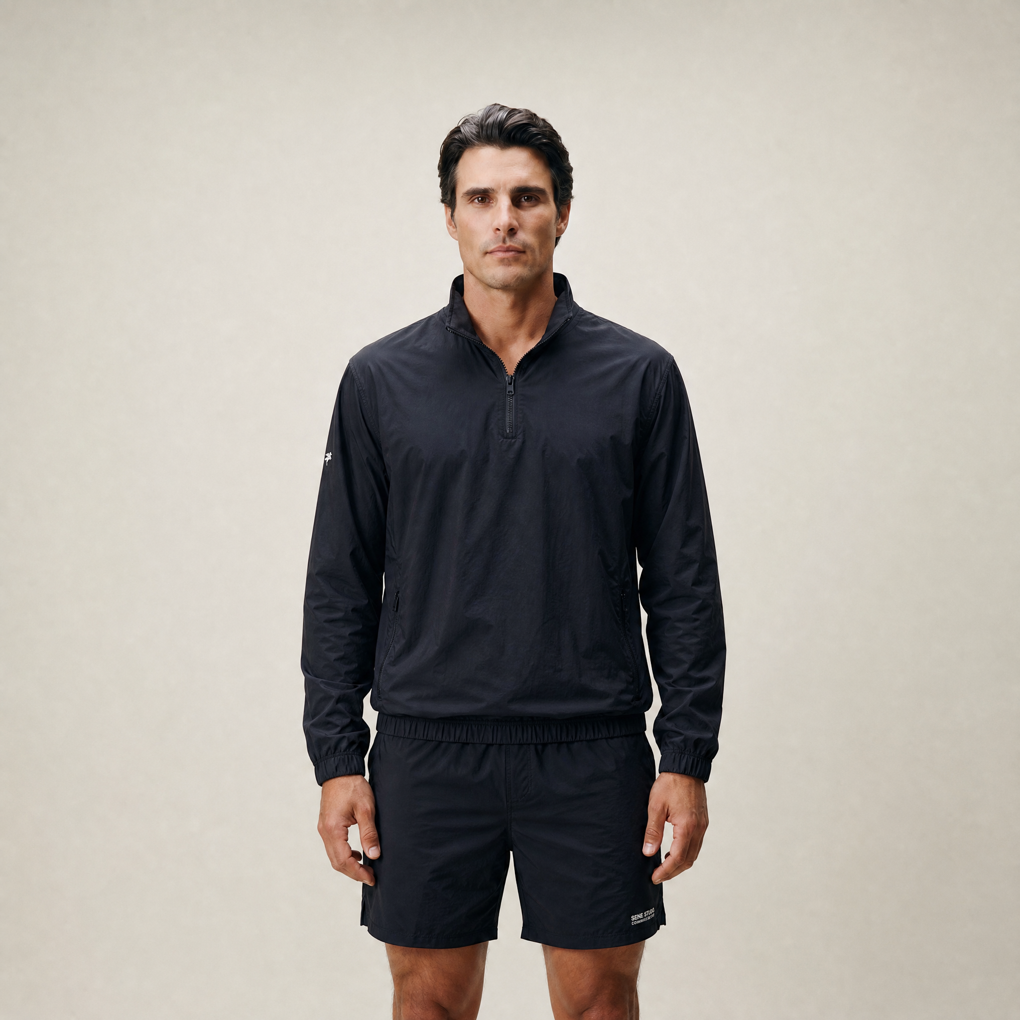 Tags:(Large | 6’2 - 180) Ultralight Nylon Flex Shorts model Kive in Black