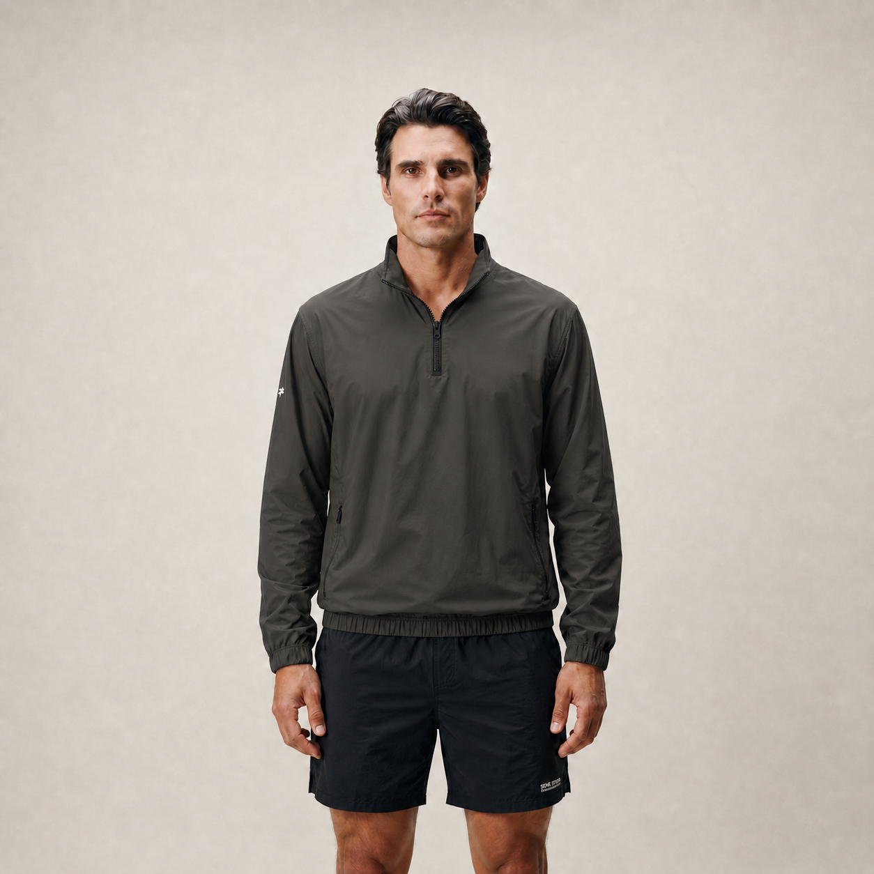 Tags:(Large | 6’2 - 180) Ultralight Nylon Flex Shorts model Kive in Ash