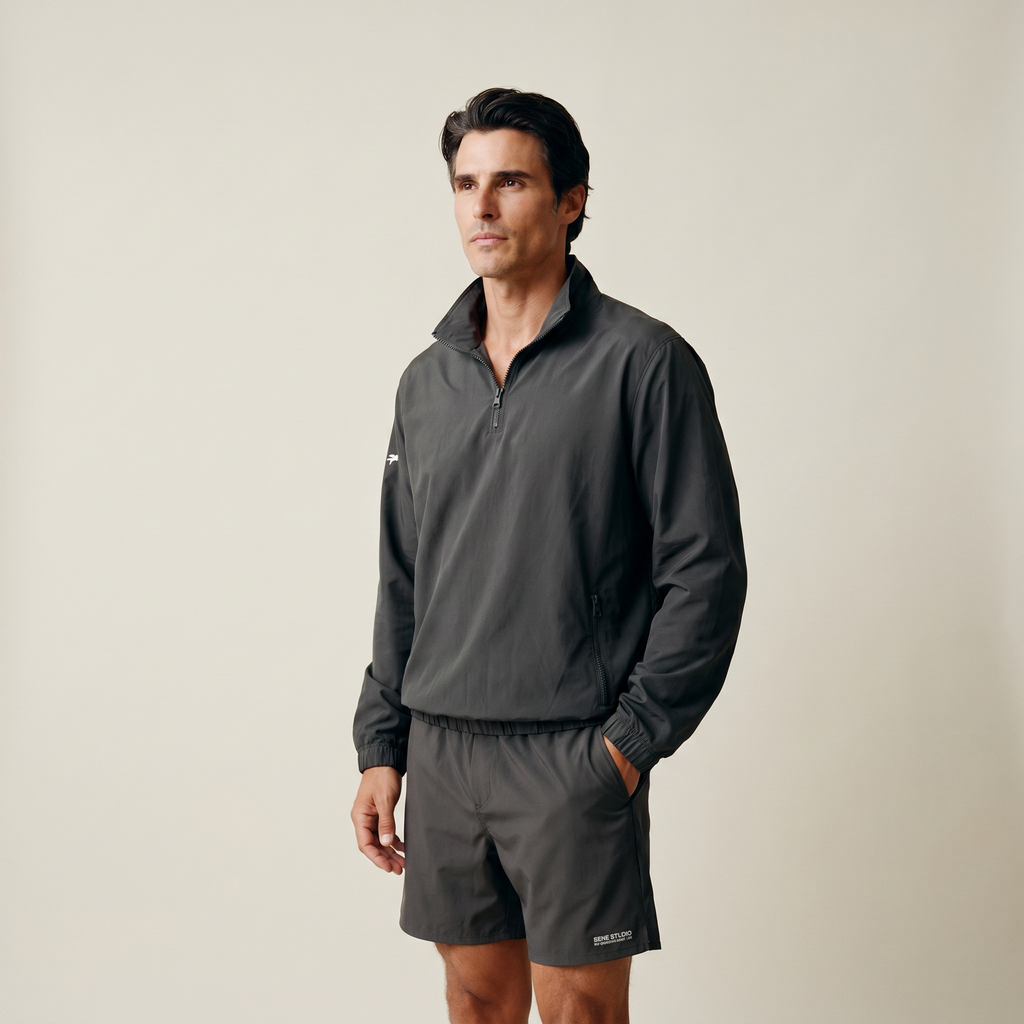 Ultralight Nylon Flex Shorts model Kive in Ash
