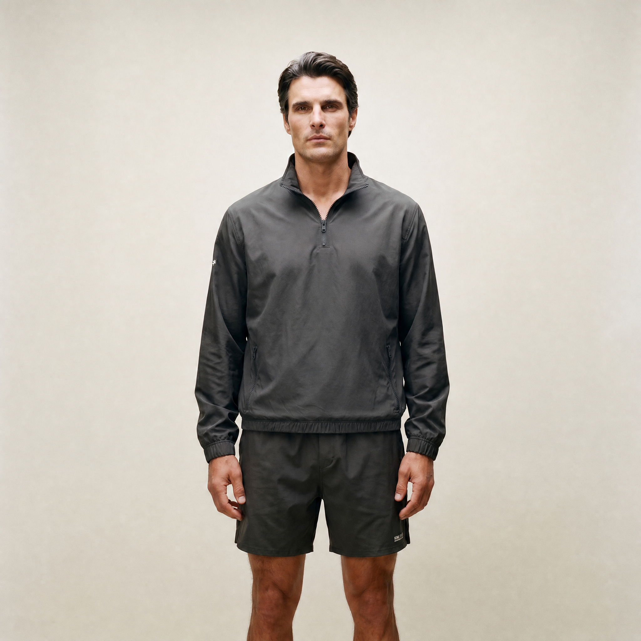 Ultralight Nylon Flex Shorts model Kive in Ash