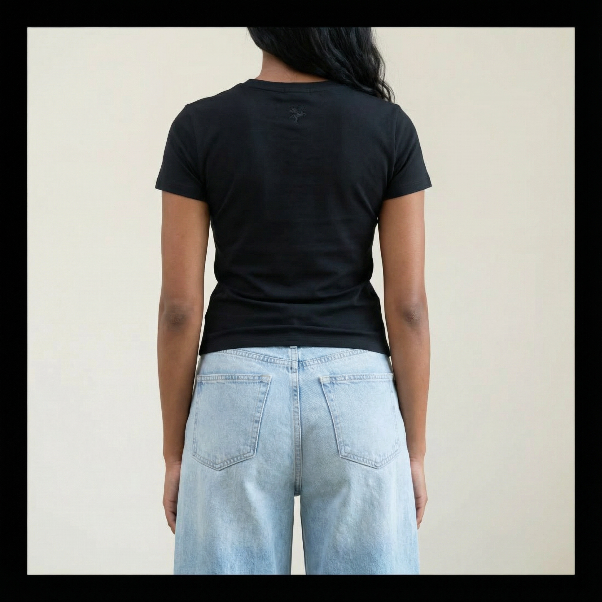 Tags:(Small) Custom t-shirt tee model Melissa in Black