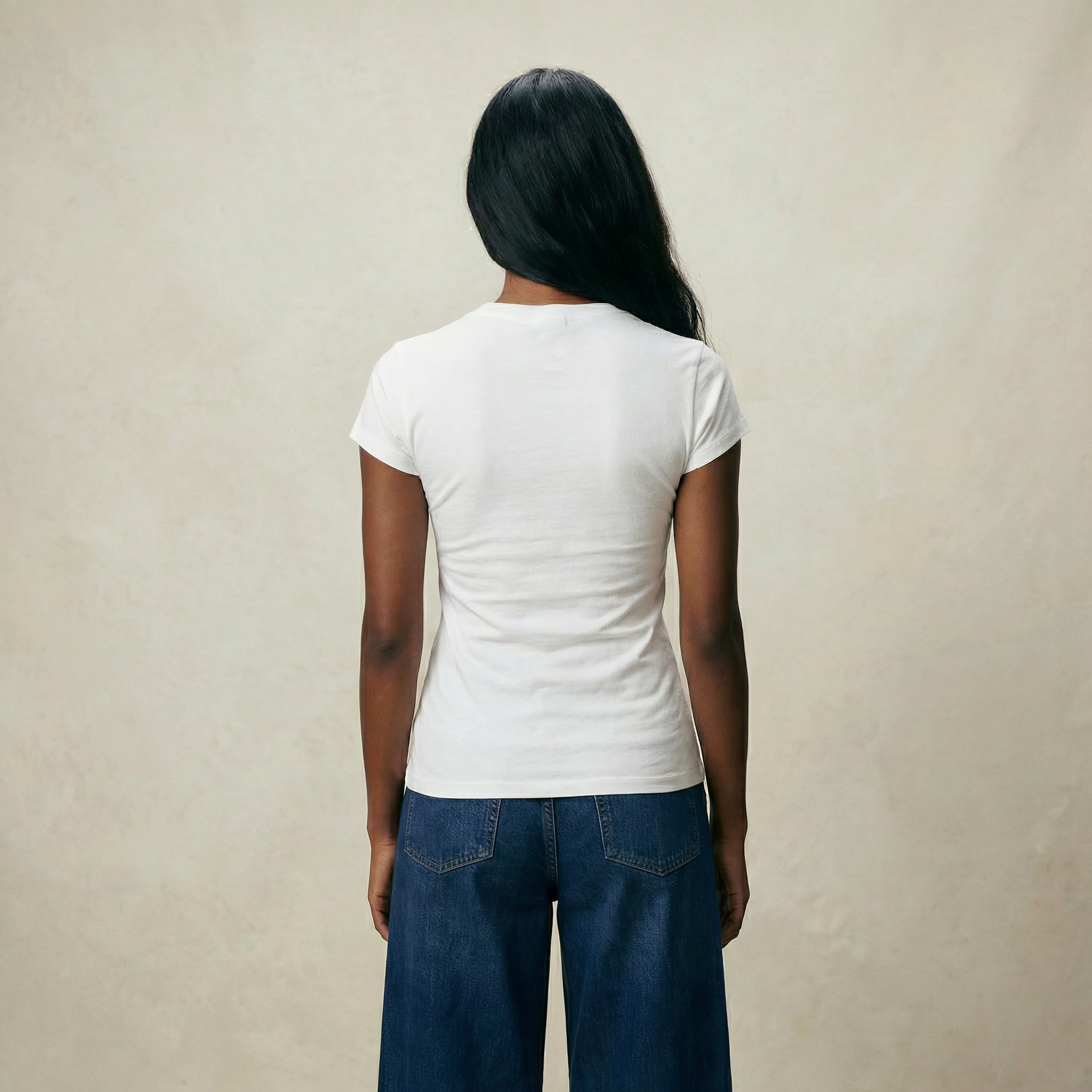 Tags:(Small) Custom t-shirt tee model Melissa in White