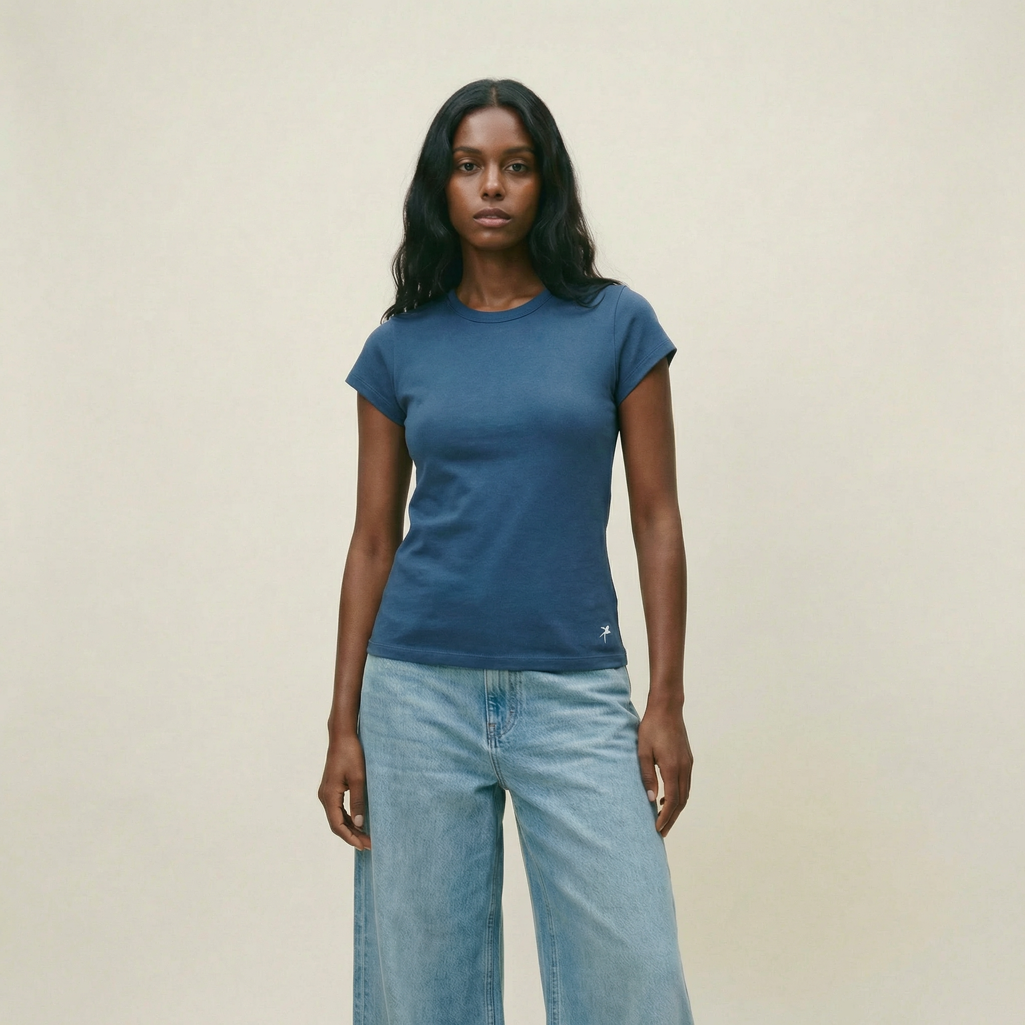 Tags:(Small) Custom t-shirt tee model Melissa in Deep Sea