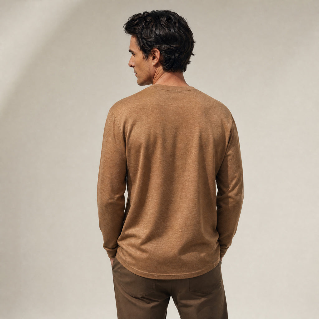 Merino Wool Long Sleeve T-Shirt model Matteo in Mesa