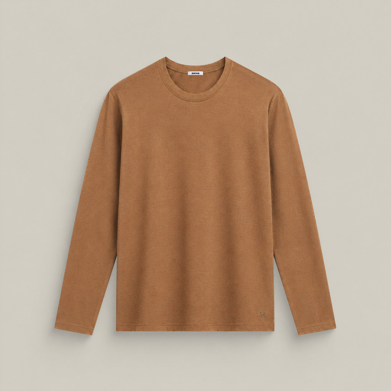 Merino Wool Long Sleeve T-Shirt model Matteo in Mesa