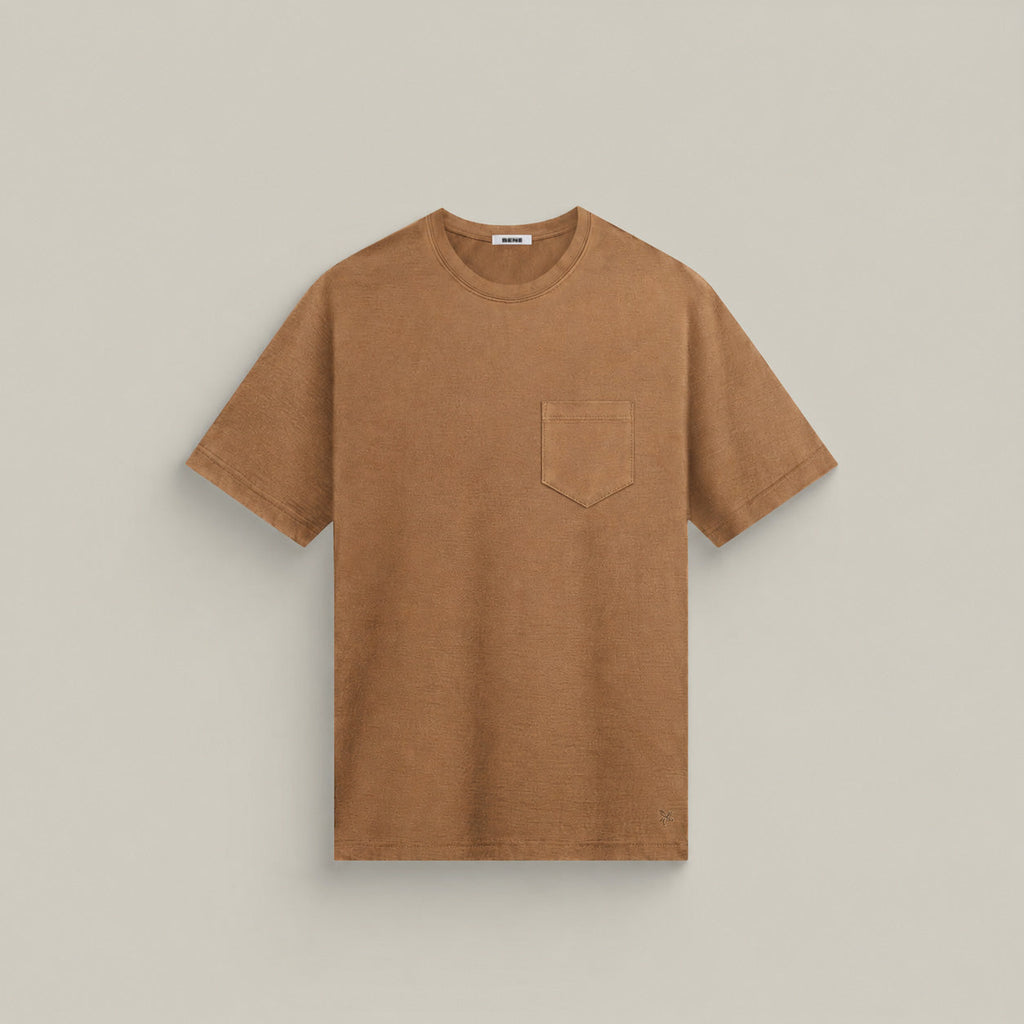 Merino Wool Crew Pocket T-Shirt in Mesa