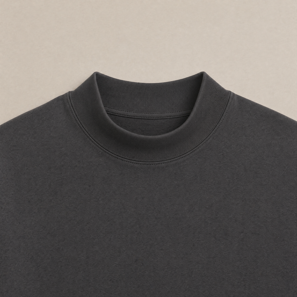 Close up flatlay of neck model Kive in smoke