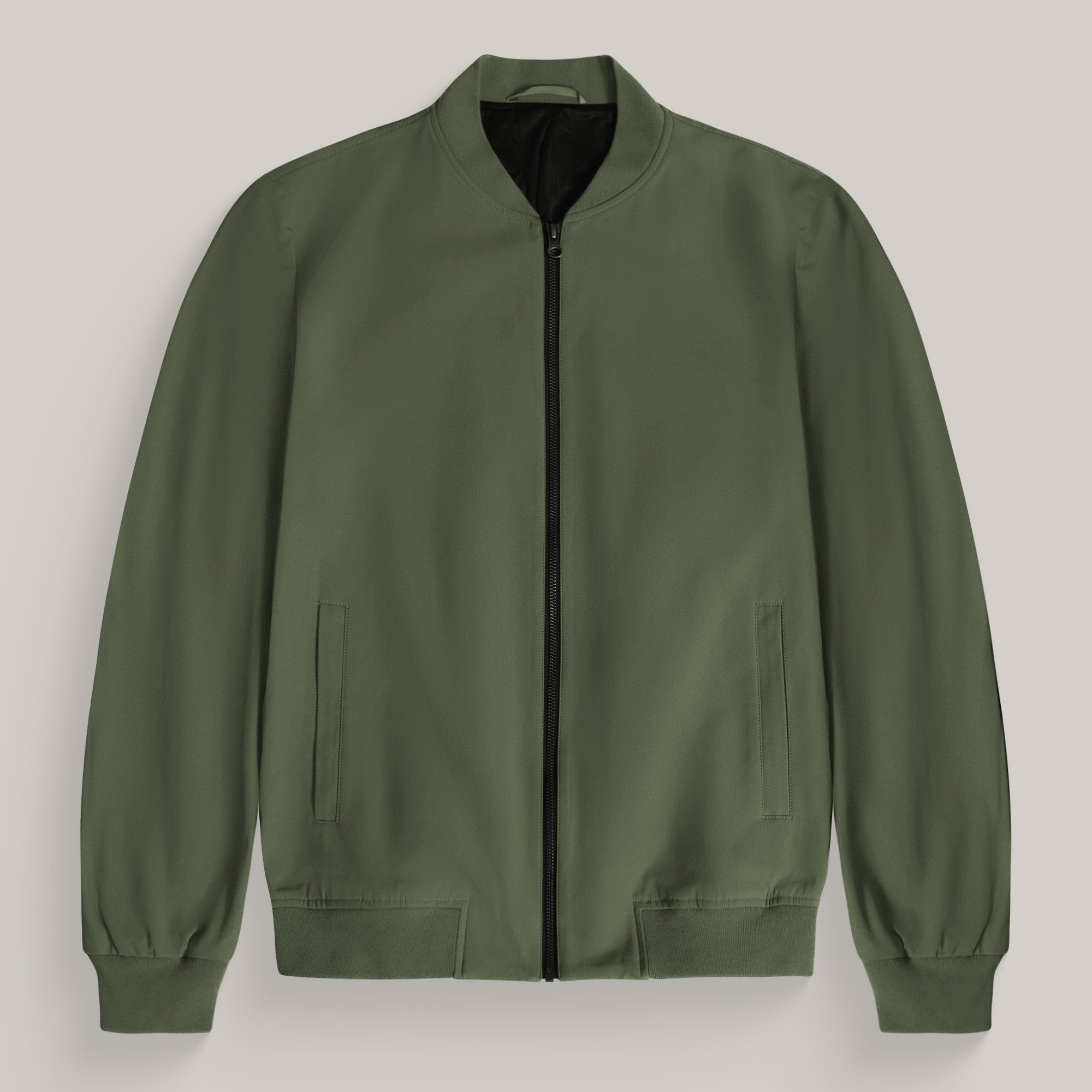  men's custom bomber jacket model John in Olive