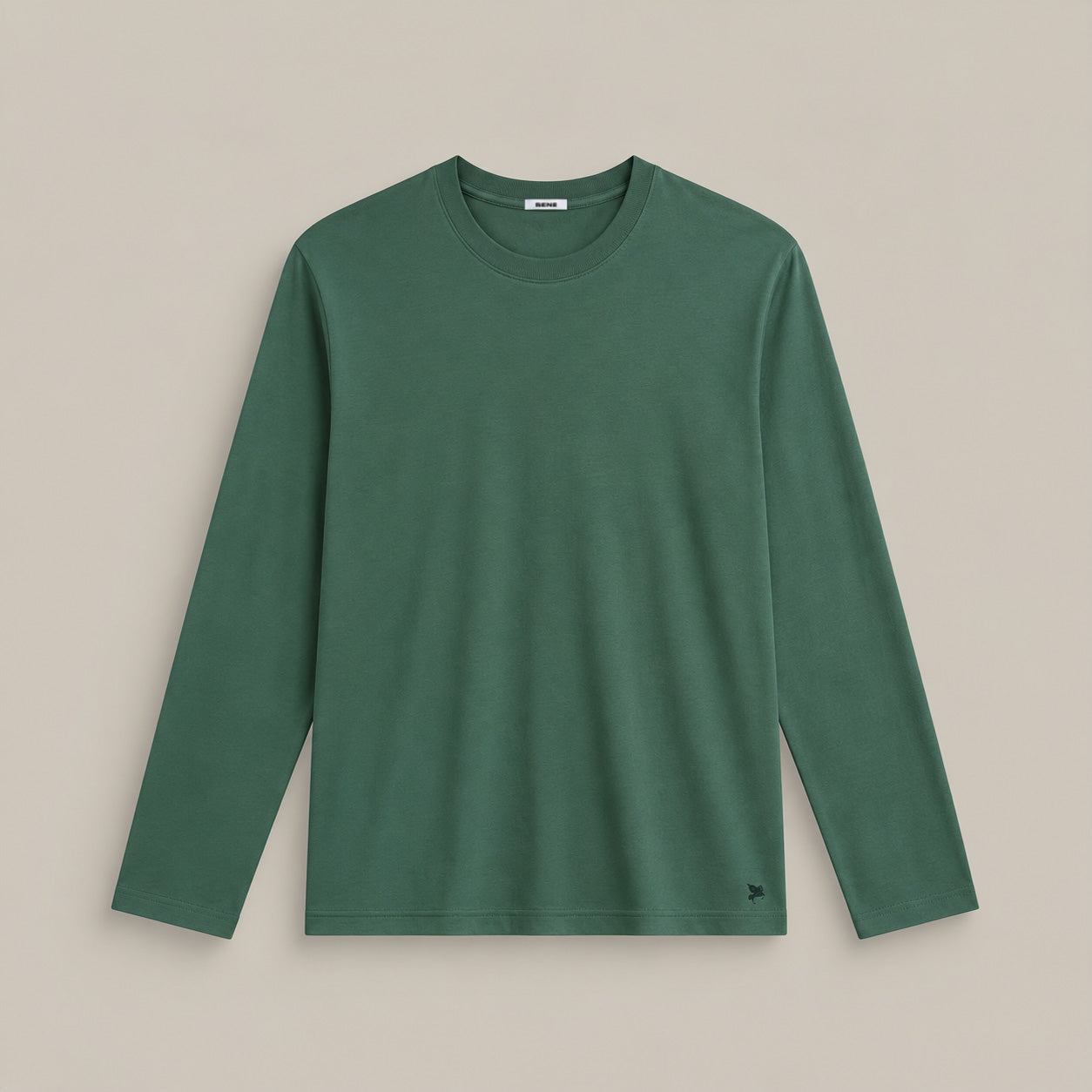 Pima Reserve Long Sleeve T-Shirt model Matteo in Sea Moss