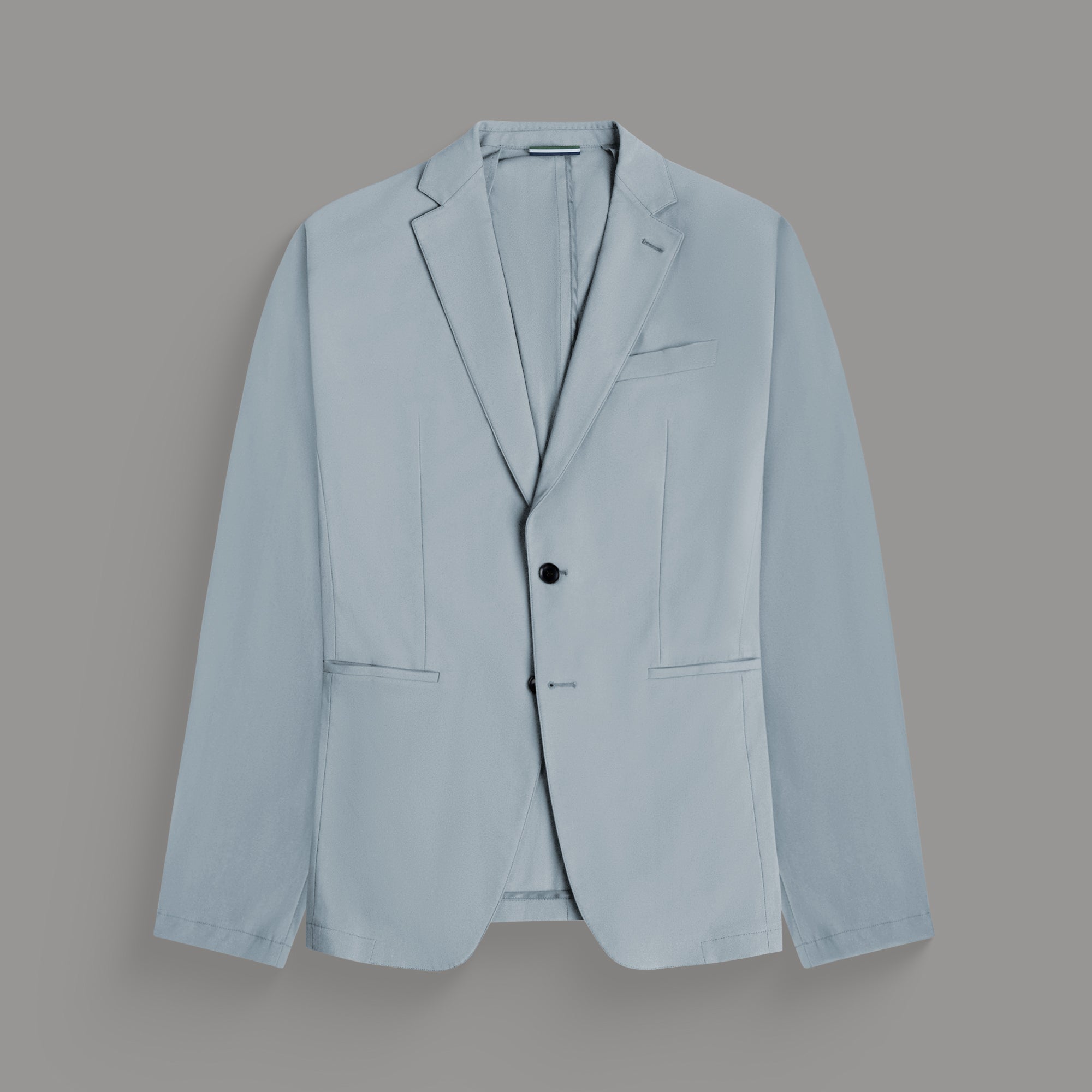 Tags:(6'0"|180 lbs) Bespoke custom athleisure technical men's suit los angeles model Tyler in Sky
