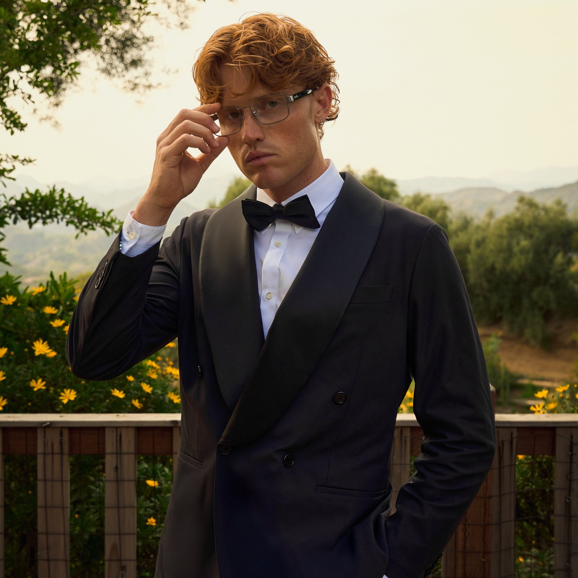 Bespoke custom Blazer los angeles model Tyler in Black