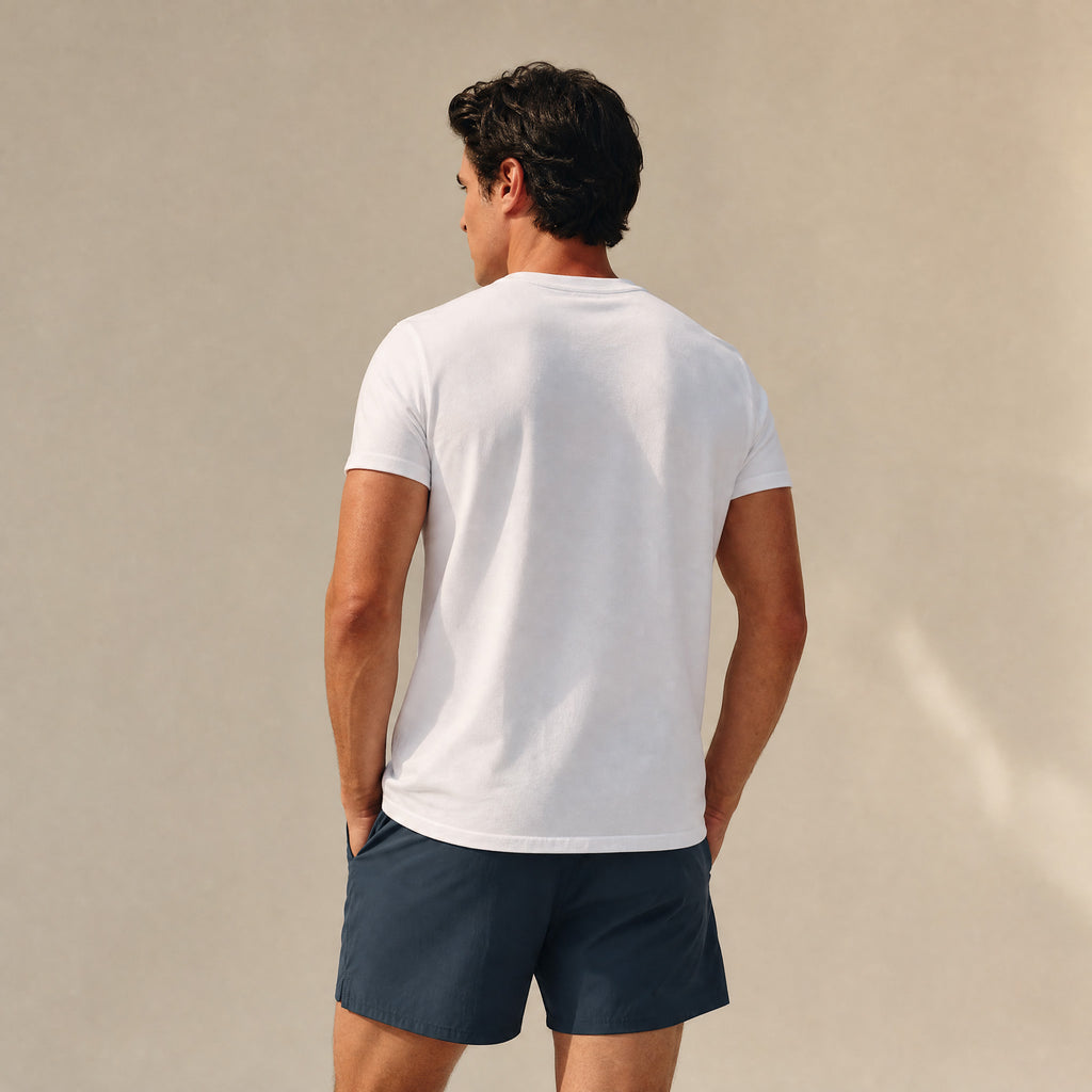 CoolTech Crew T-Shirt model Matteo in White