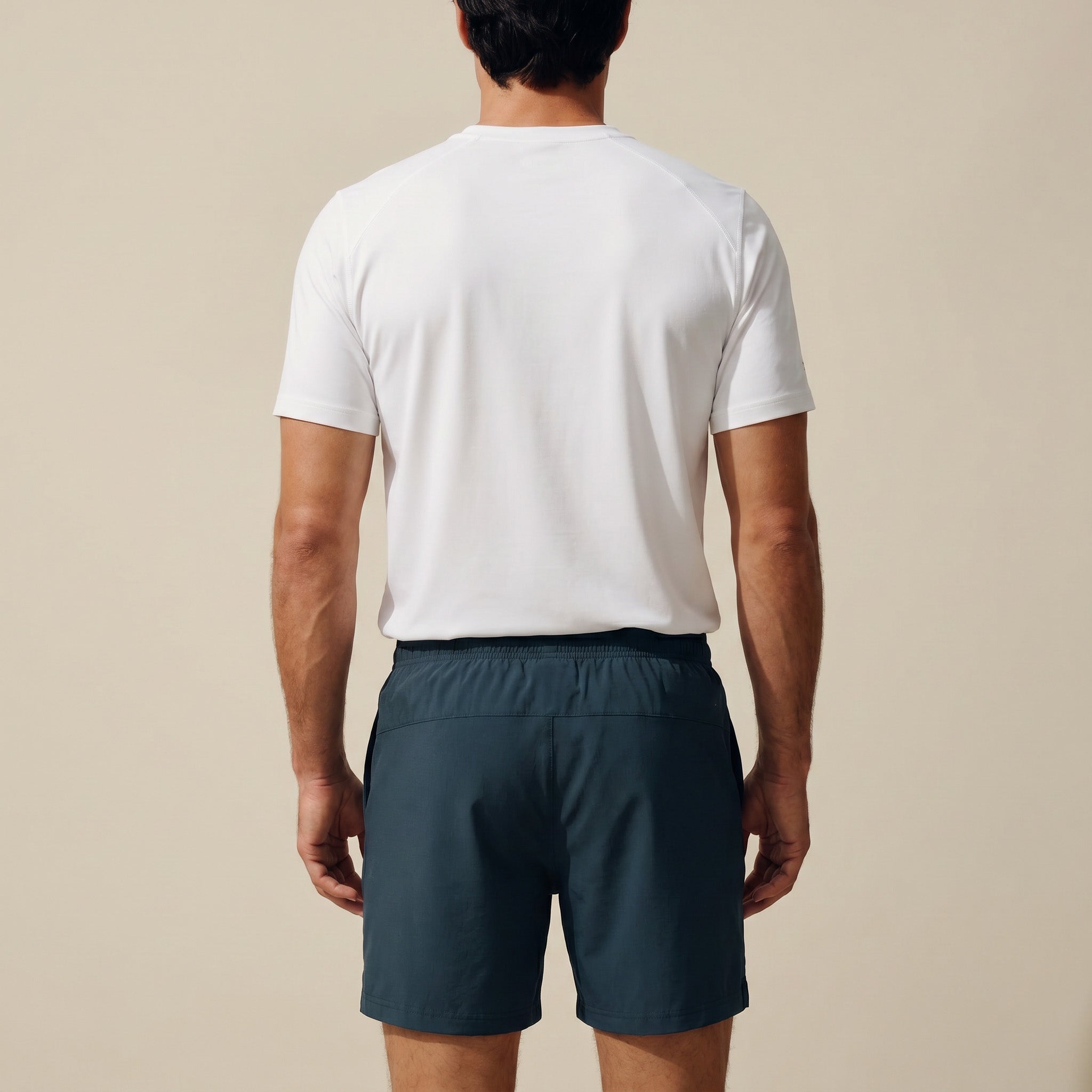 Tags:(Large | 6’2 - 180) Ultralight Nylon Flex Shorts model Kive in Poseidon