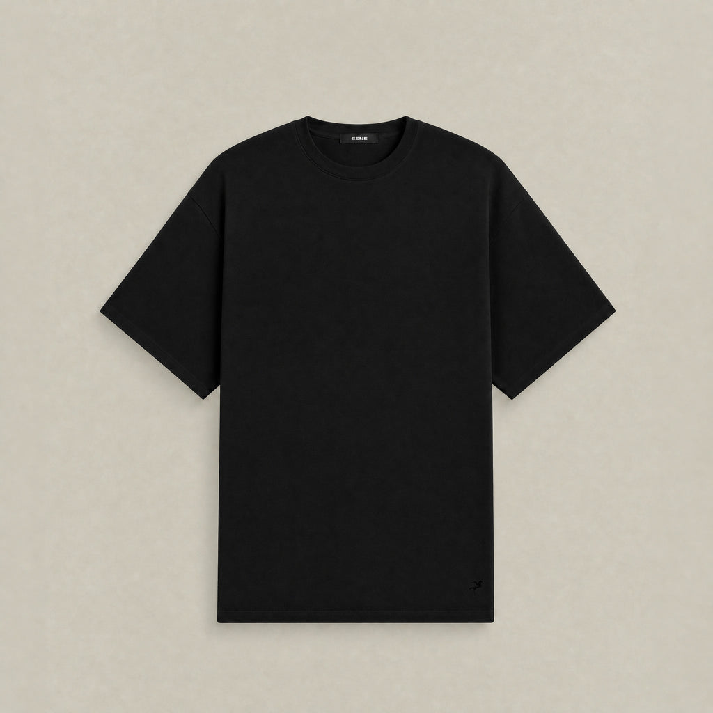 Cloud Oversized T-Shirt model Matteo in Black