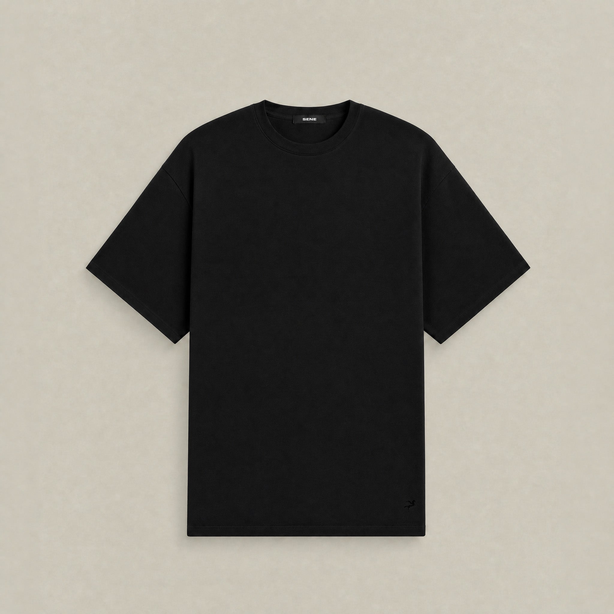 Cloud Oversized T-Shirt model Matteo in Black