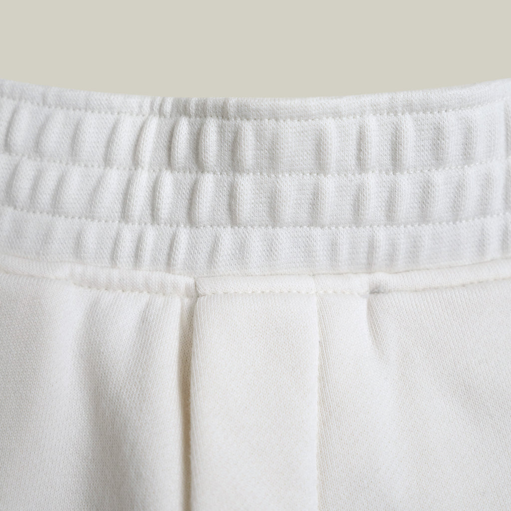 Terry Fleece Shorts model Matteo in Bone