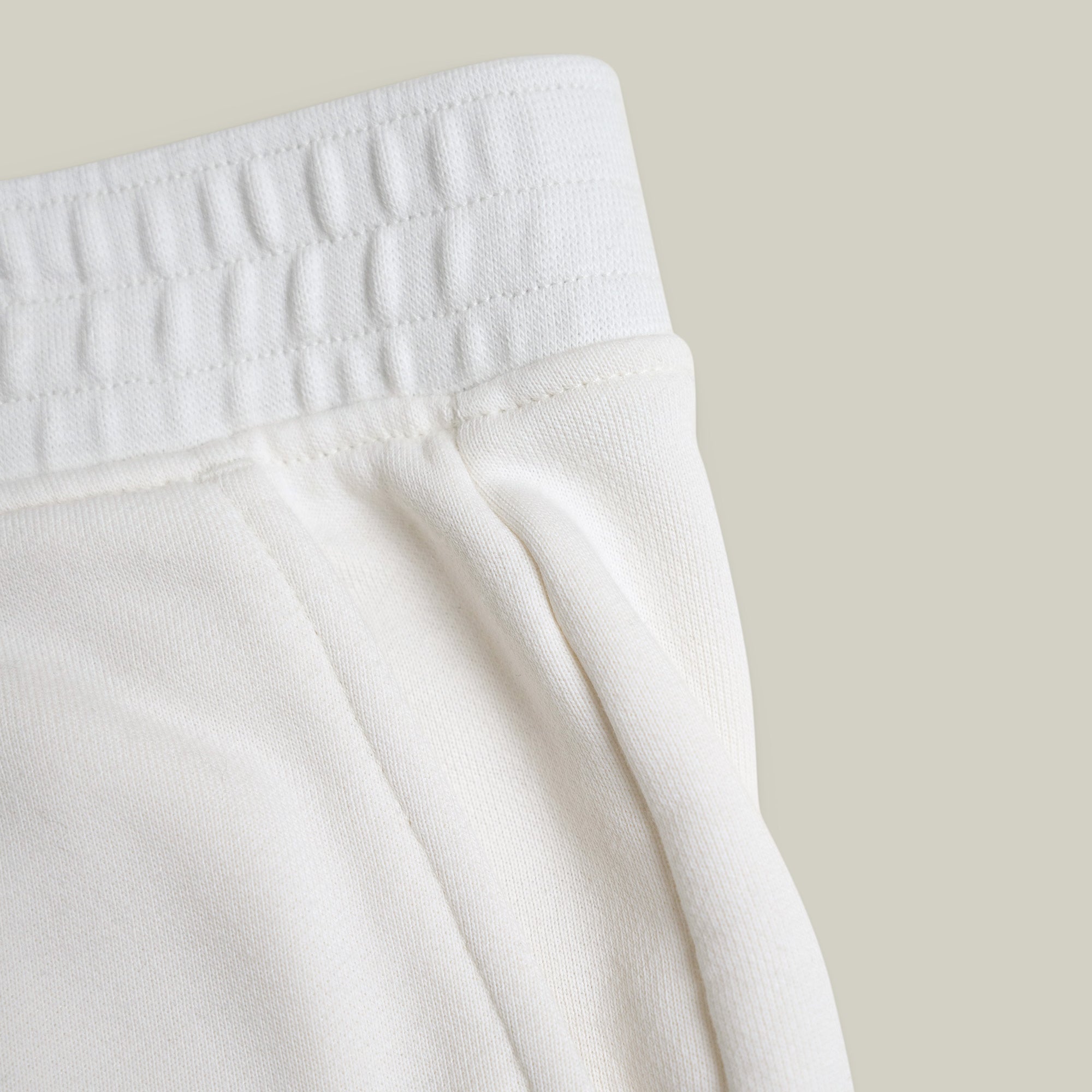 Terry Fleece Shorts model Matteo in Bone