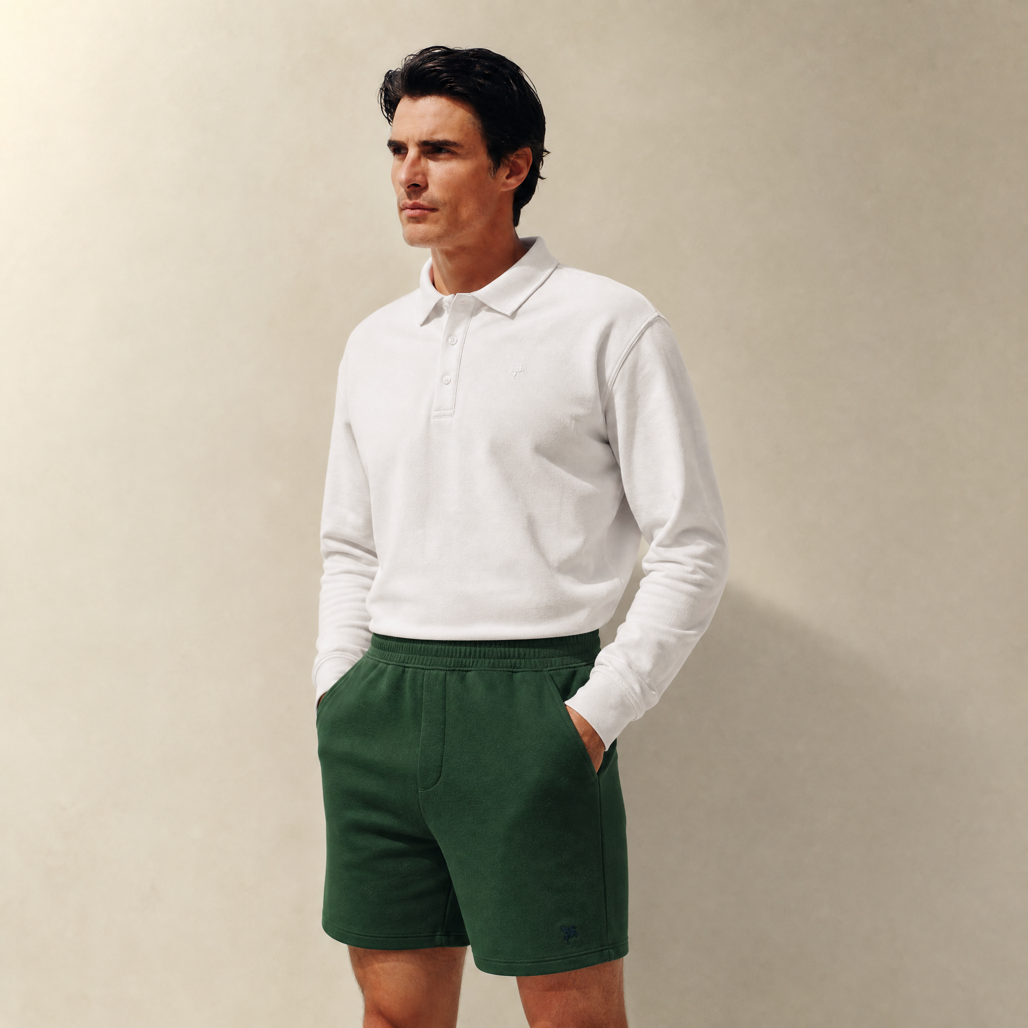 Terry Fleece Shorts model Matteo in Eden