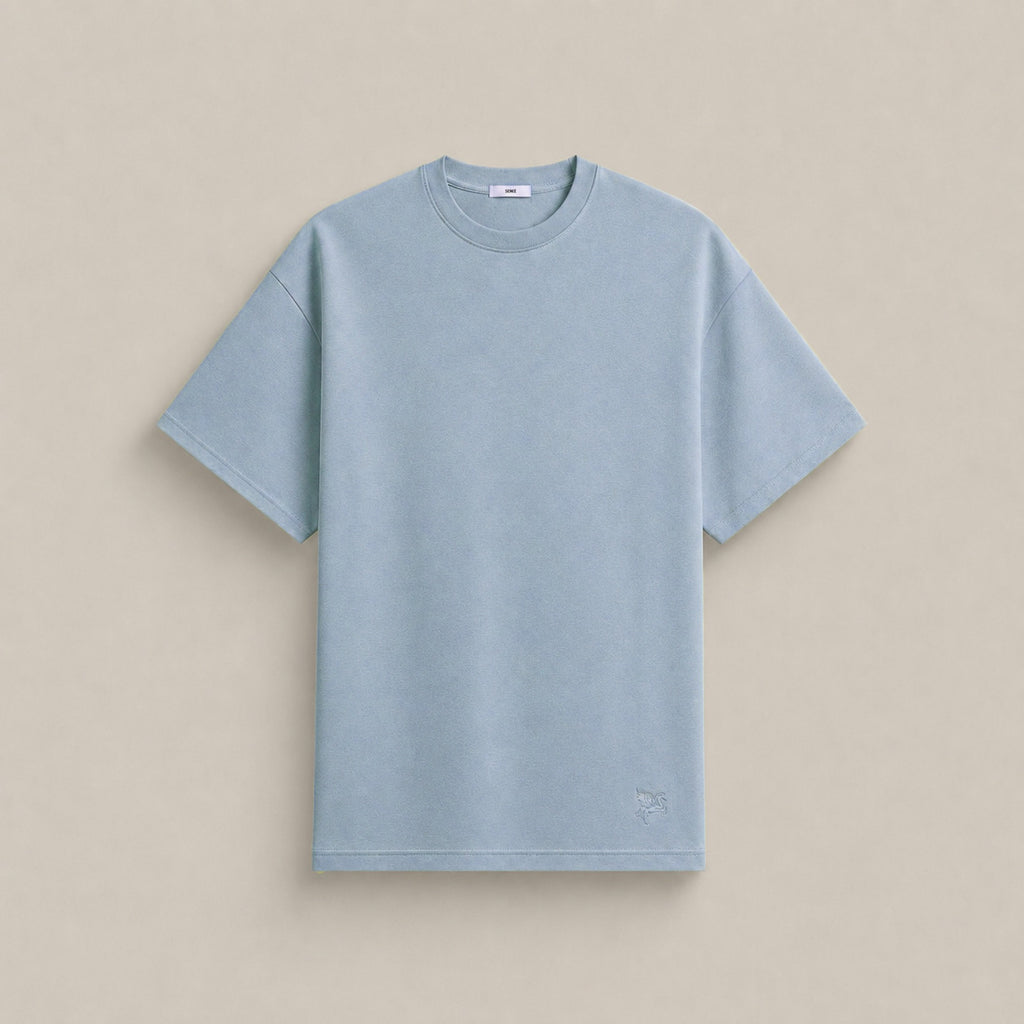 Pima Reserve Tee Model Matteo in Steel