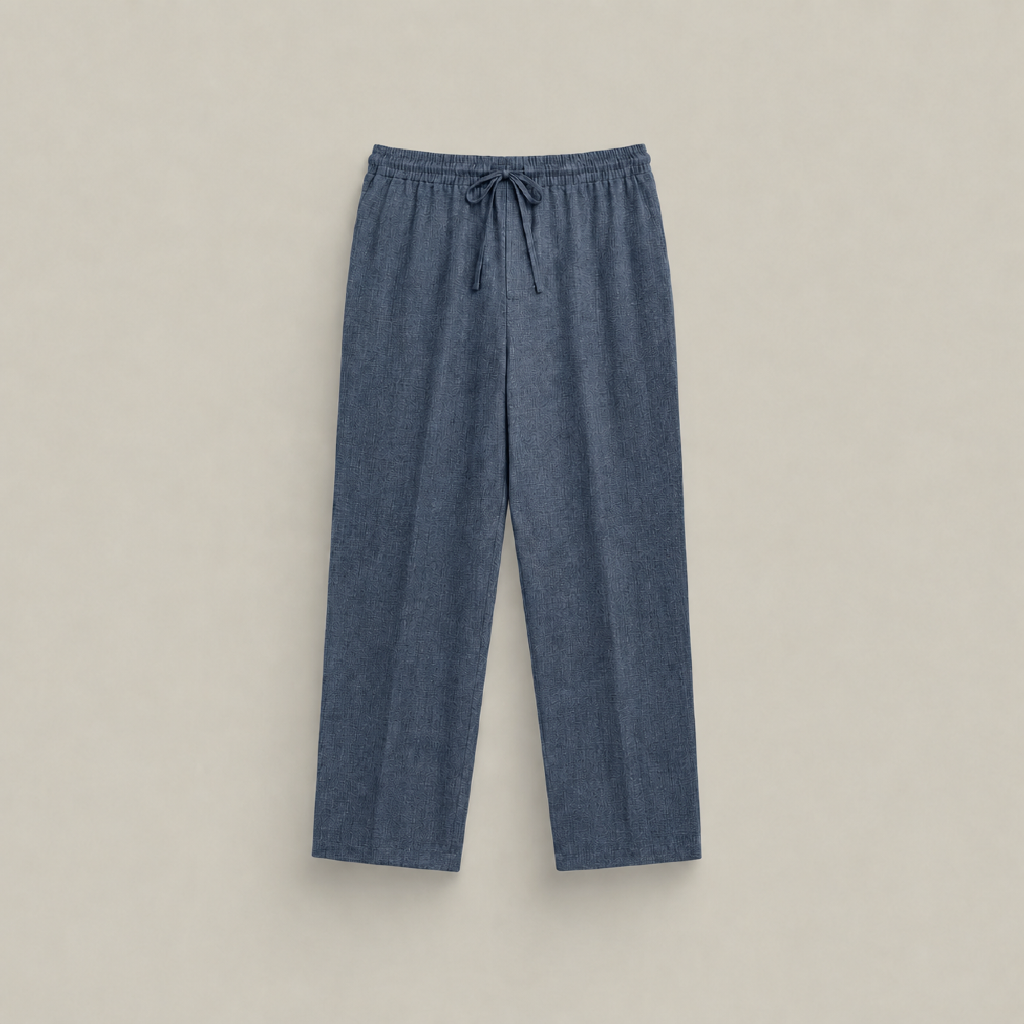 drawstring wool line silk trousers model Matteo in Zuma