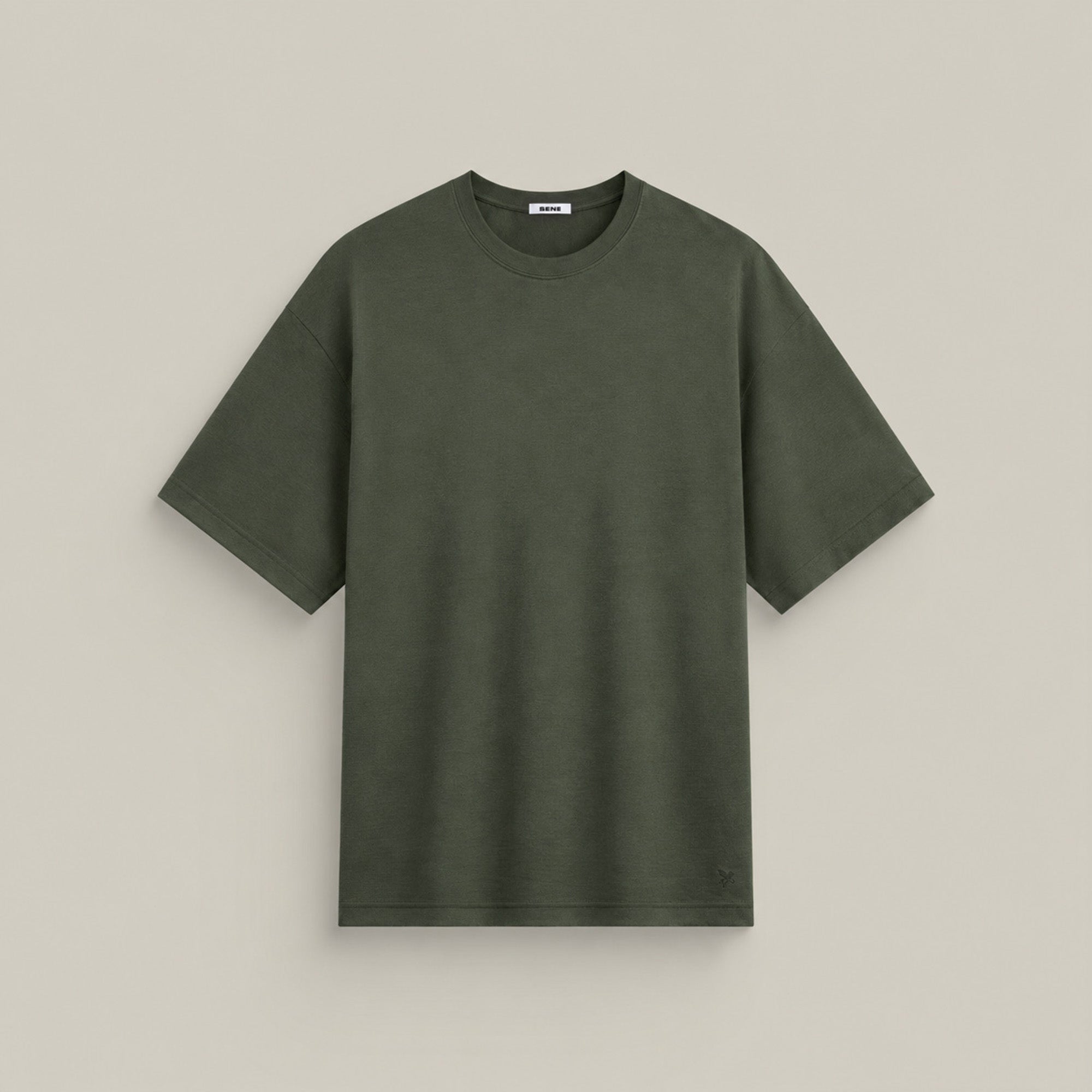 Merino Wool Oversized T-Shirt model Matteo in Flint
