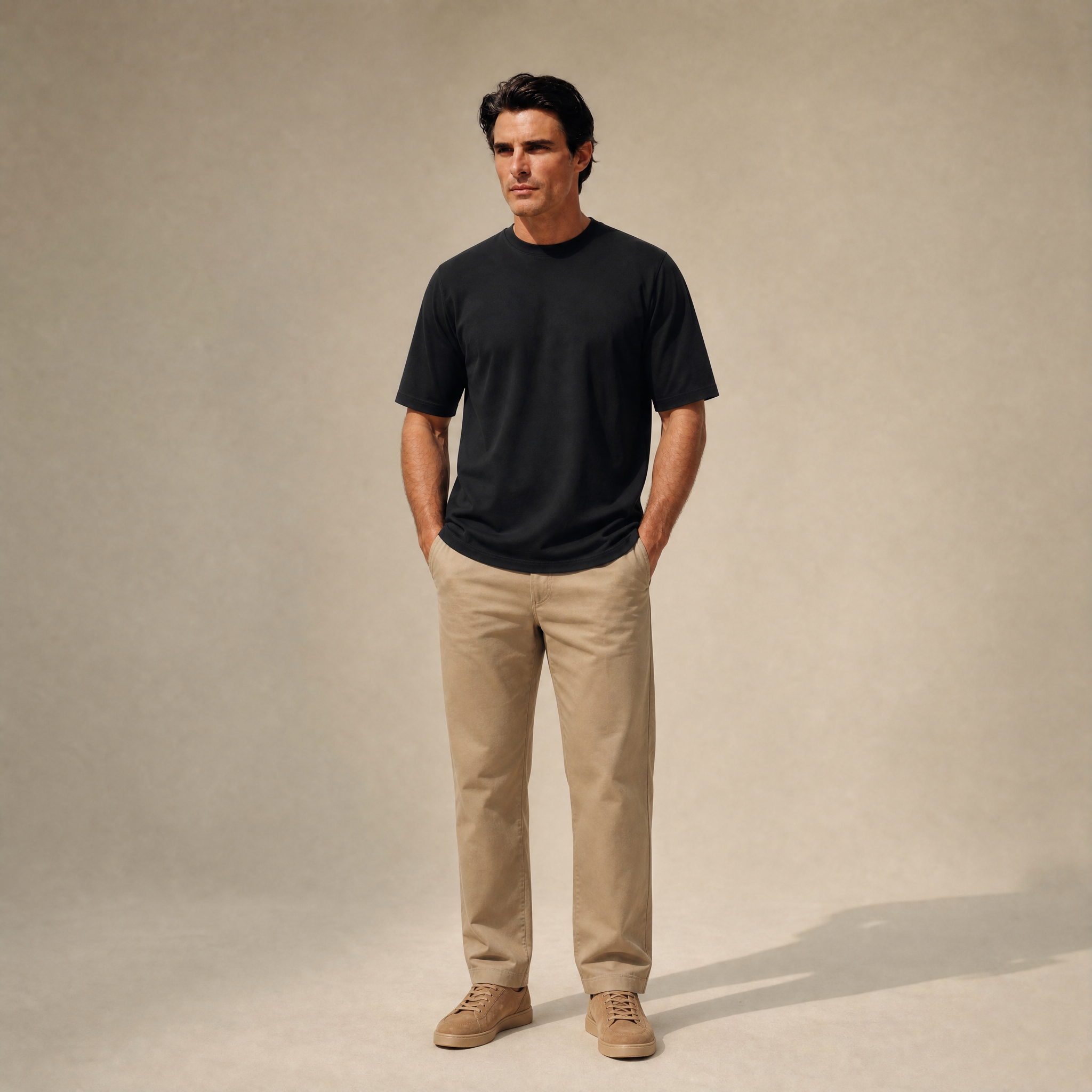 Cloud Oversized T-Shirt model Matteo in Black