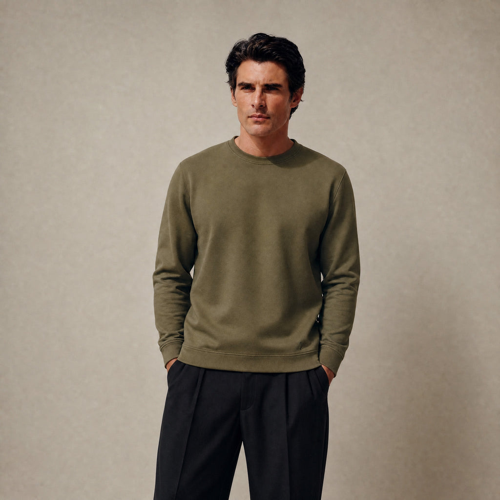 Cumulus Crew Pullover model Matteo in Montecito