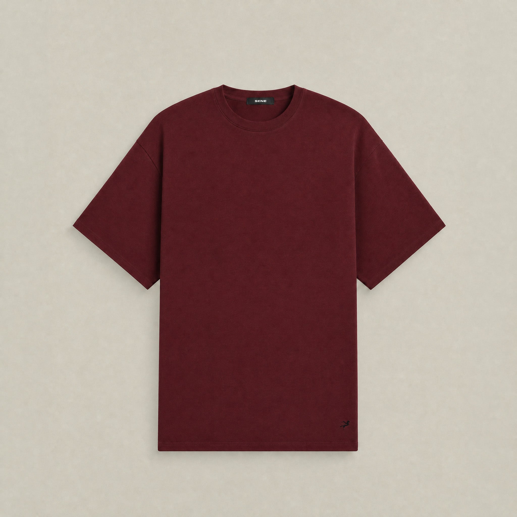 Cloud Oversized T-Shirt model Matteo in Maroon
