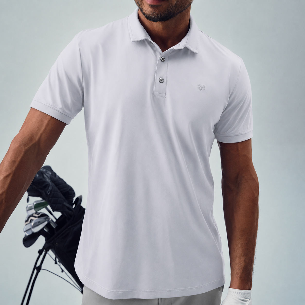 CoolTech Emblem Polo model Chad in Polar