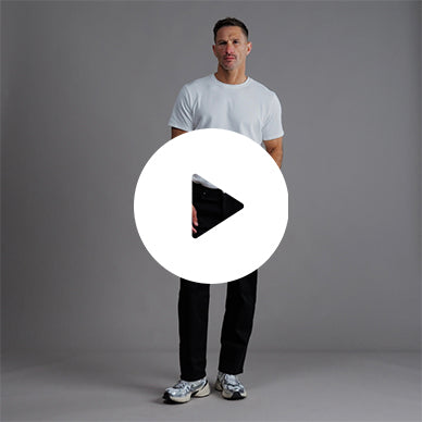 custom men's jeans model Tyler in Jet Black