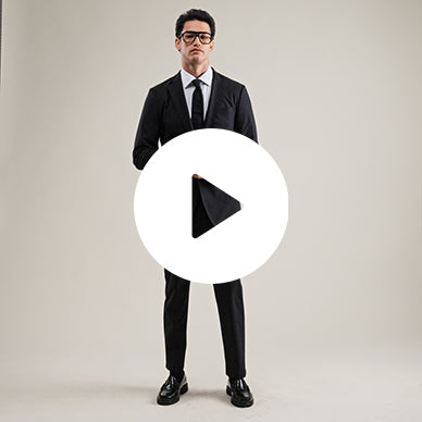 Tags:(6'1"|165) Bespoke custom athleisure technical athletic stretch suit los angeles model Jessey in Black