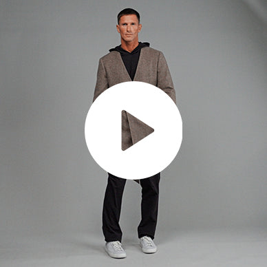 Tags:(6'0"|180 lbs) Bespoke custom linen men's suit los angeles model Tyler in  Brown