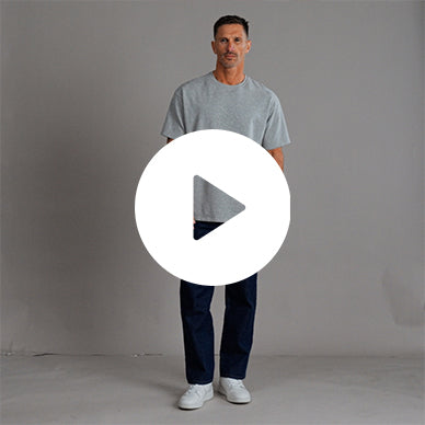Tags:(6'0" - 180 lbs) custom t-shirt tee model Tyler in Heather Gray