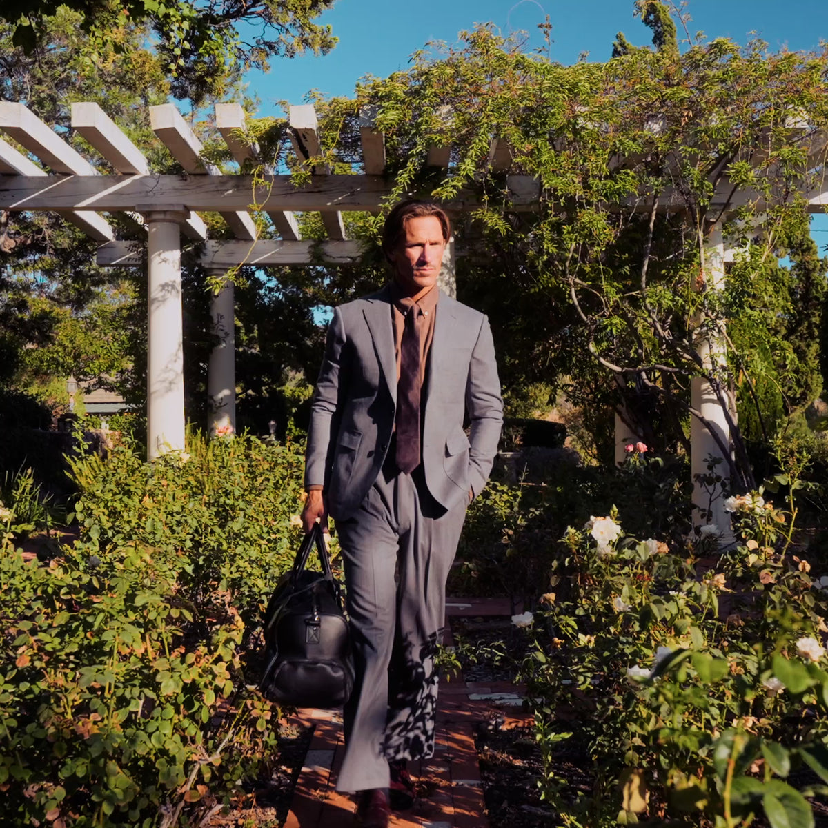 Arden Blazer model Tyler in Granite