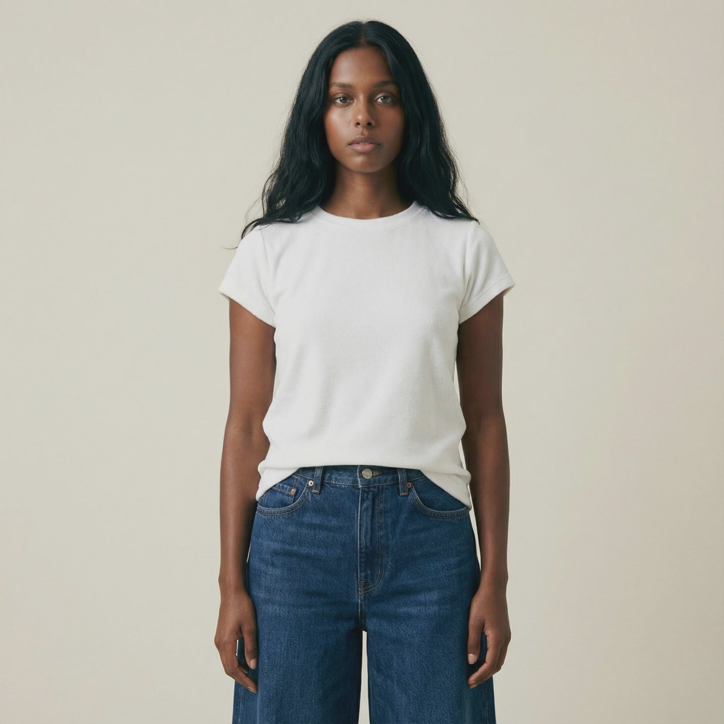 Tags:(Small) Custom t-shirt tee model Melissa in White