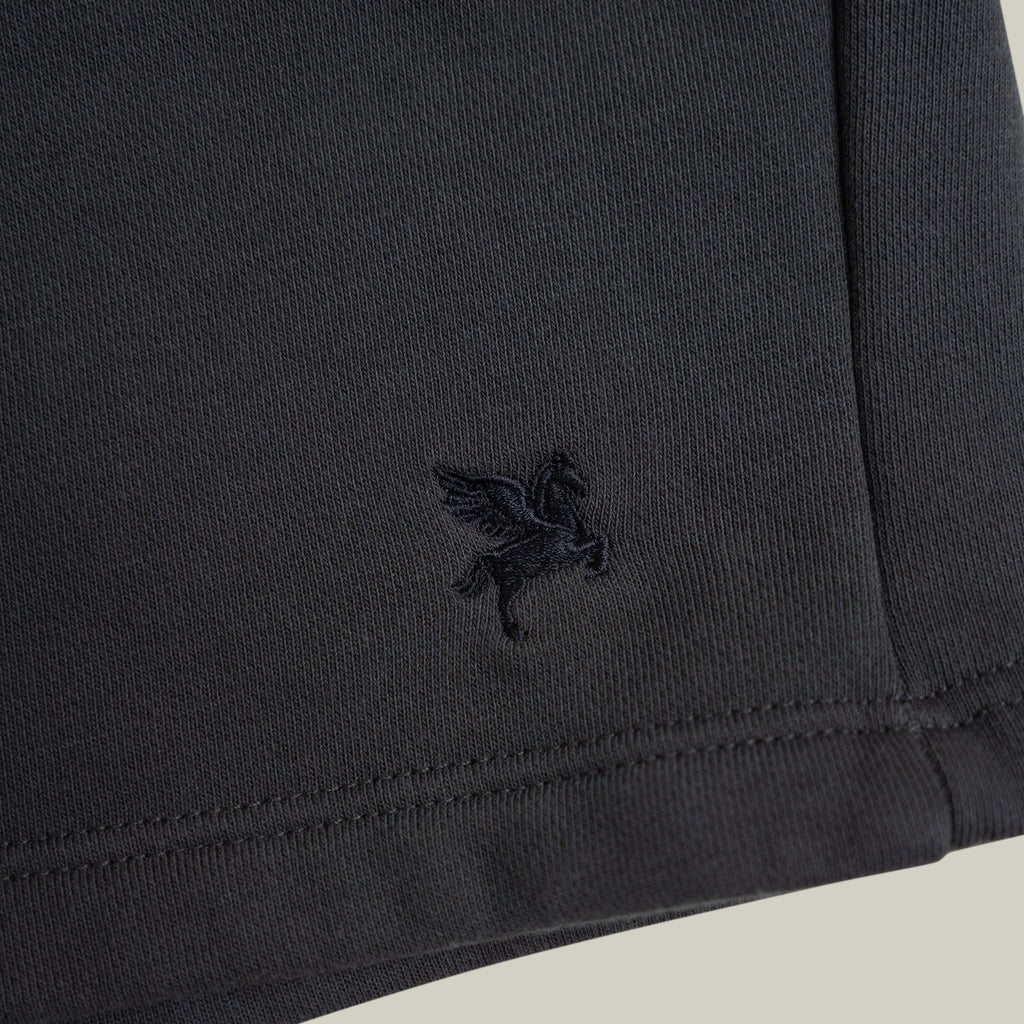 Terry Fleece Shorts model Matteo in Smoke