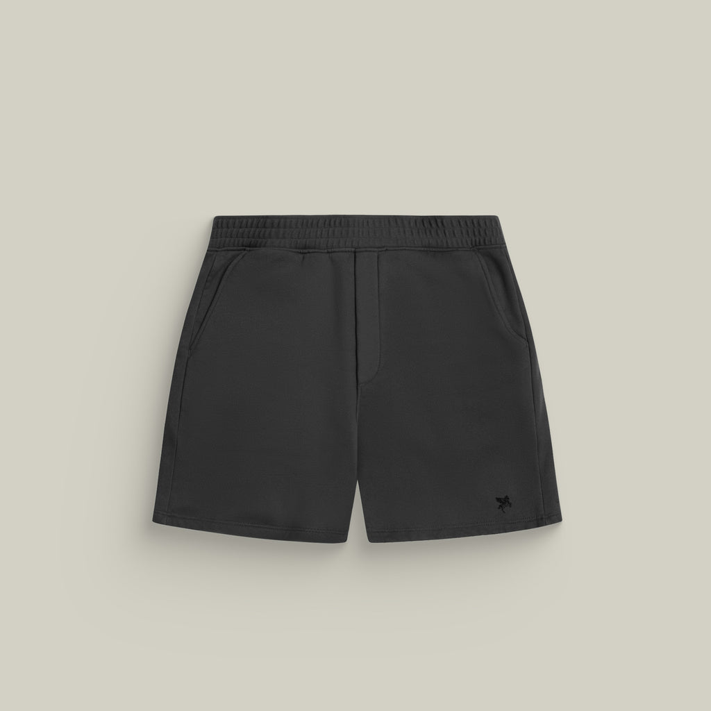 Terry Fleece Shorts model Matteo in Smoke