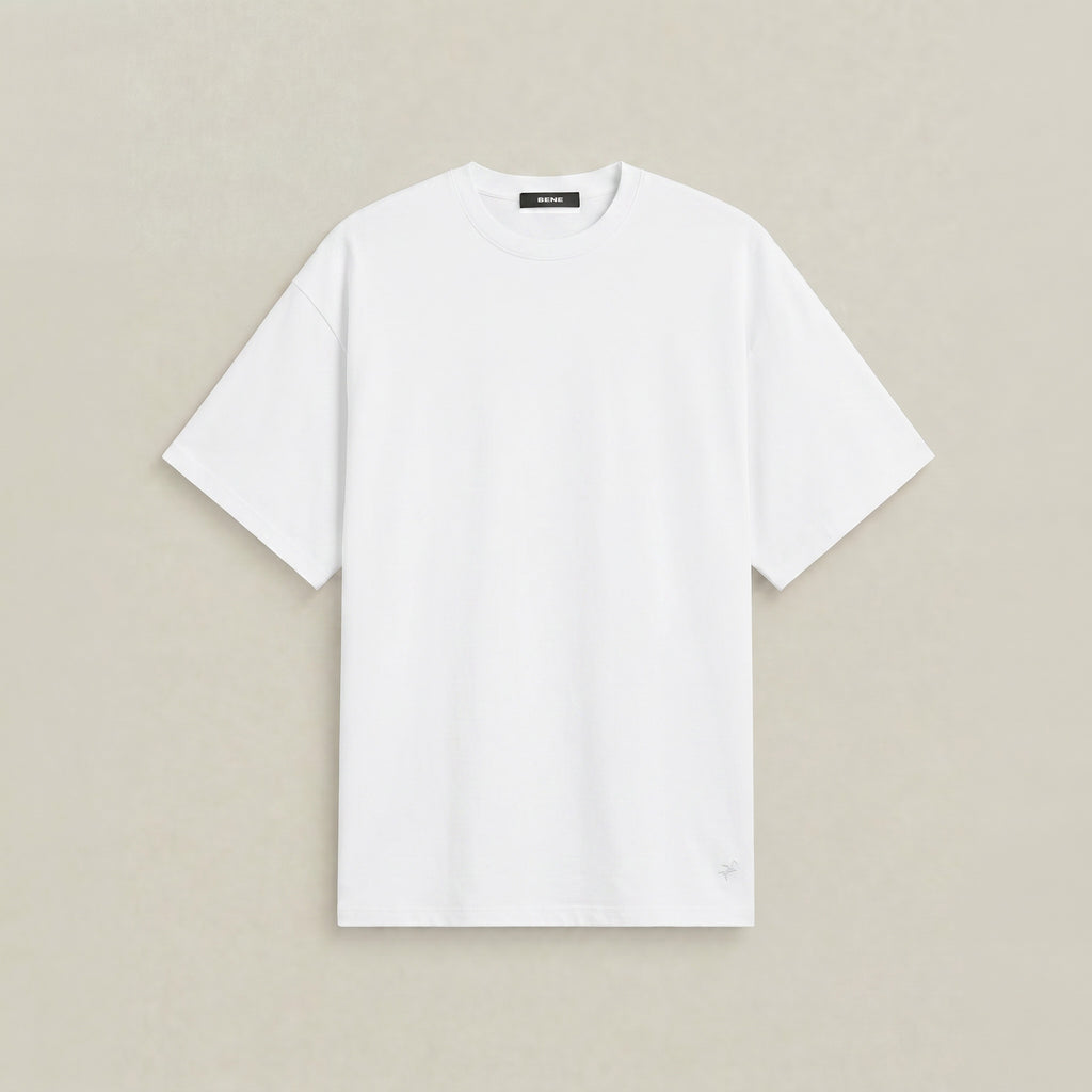 Cloud Oversized T-Shirt model Matteo in White