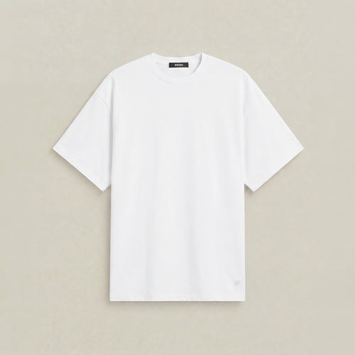 Cloud Oversized T-Shirt model Matteo in White