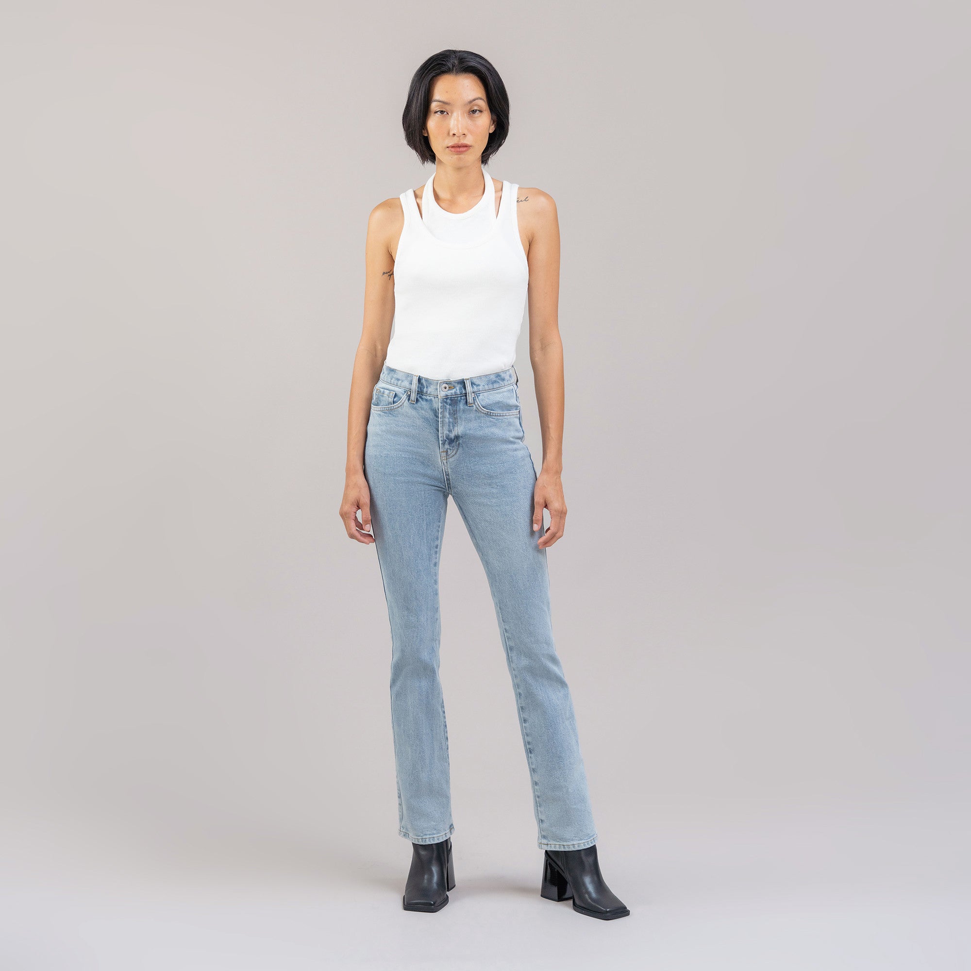 Tags:(5'11"|4-6) custom bootcut jeans vintage model Piya in Vintage Gin