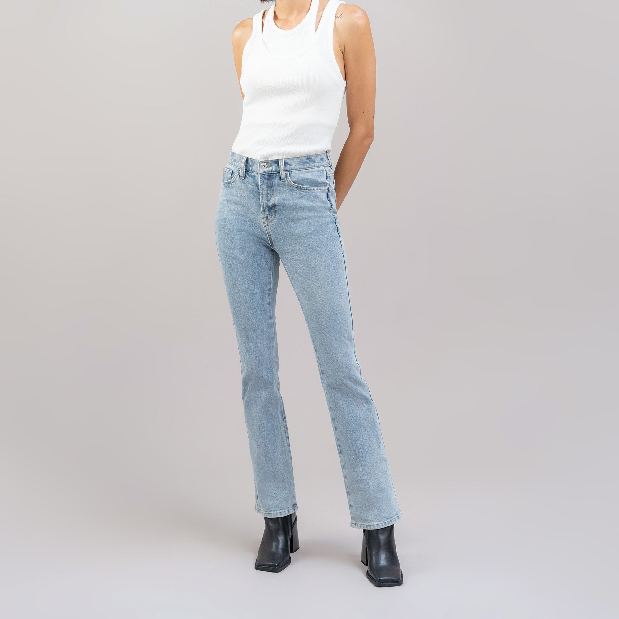 Tags:(5'11"|4-6) custom bootcut jeans vintage model Piya in Vintage Gin