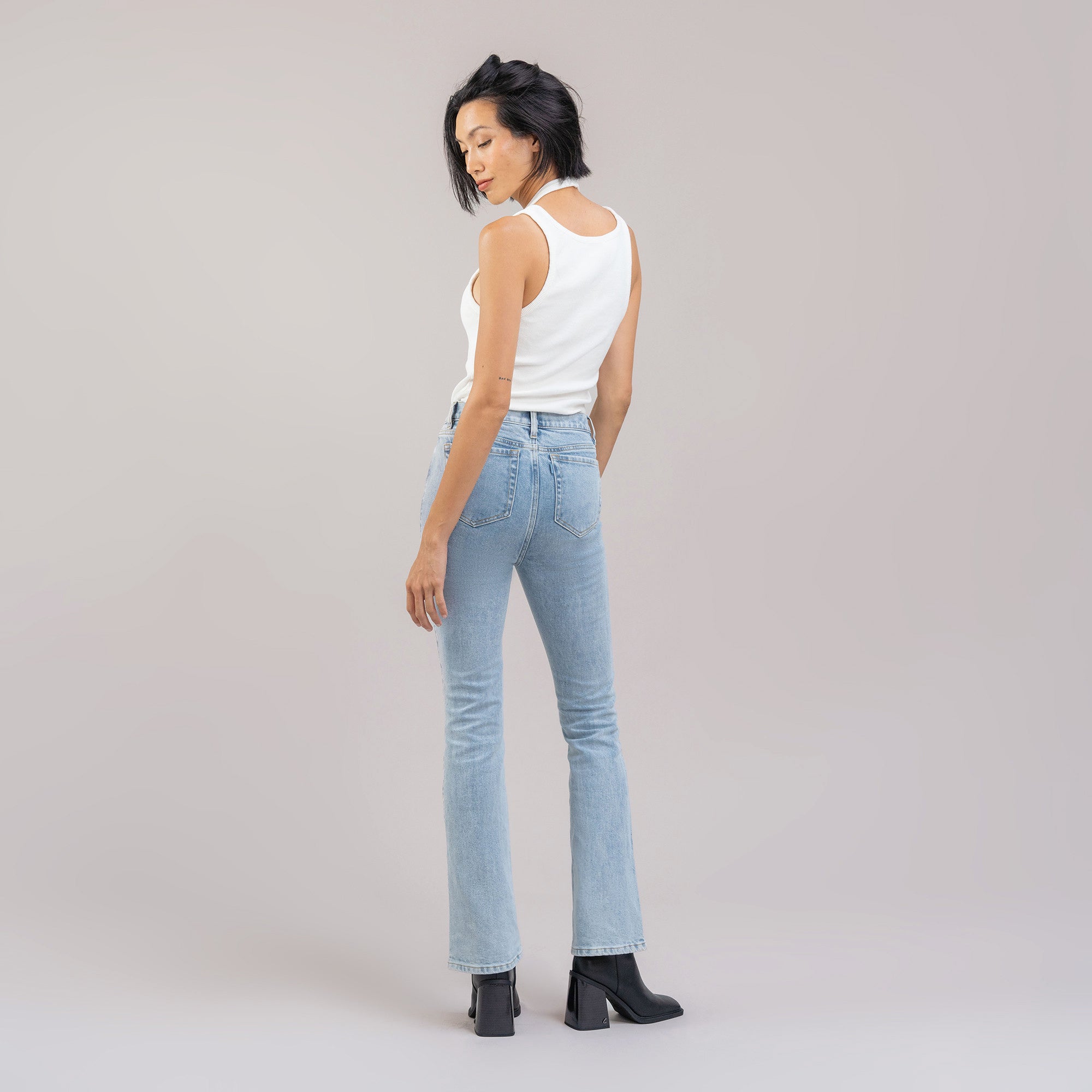 Tags:(5'11"|4-6) custom bootcut jeans vintage model Piya in Vintage Gin