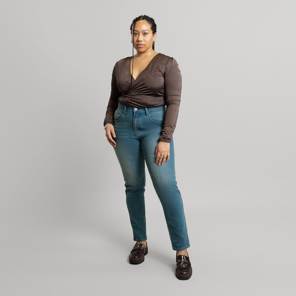 cigarette custom jeans vintage model Alysa in Indigo Dune