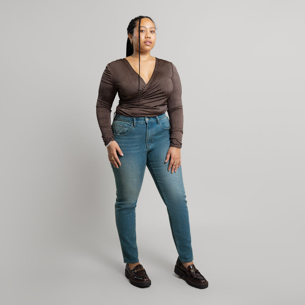 cigarette custom jeans vintage model Alysa in Indigo Dune