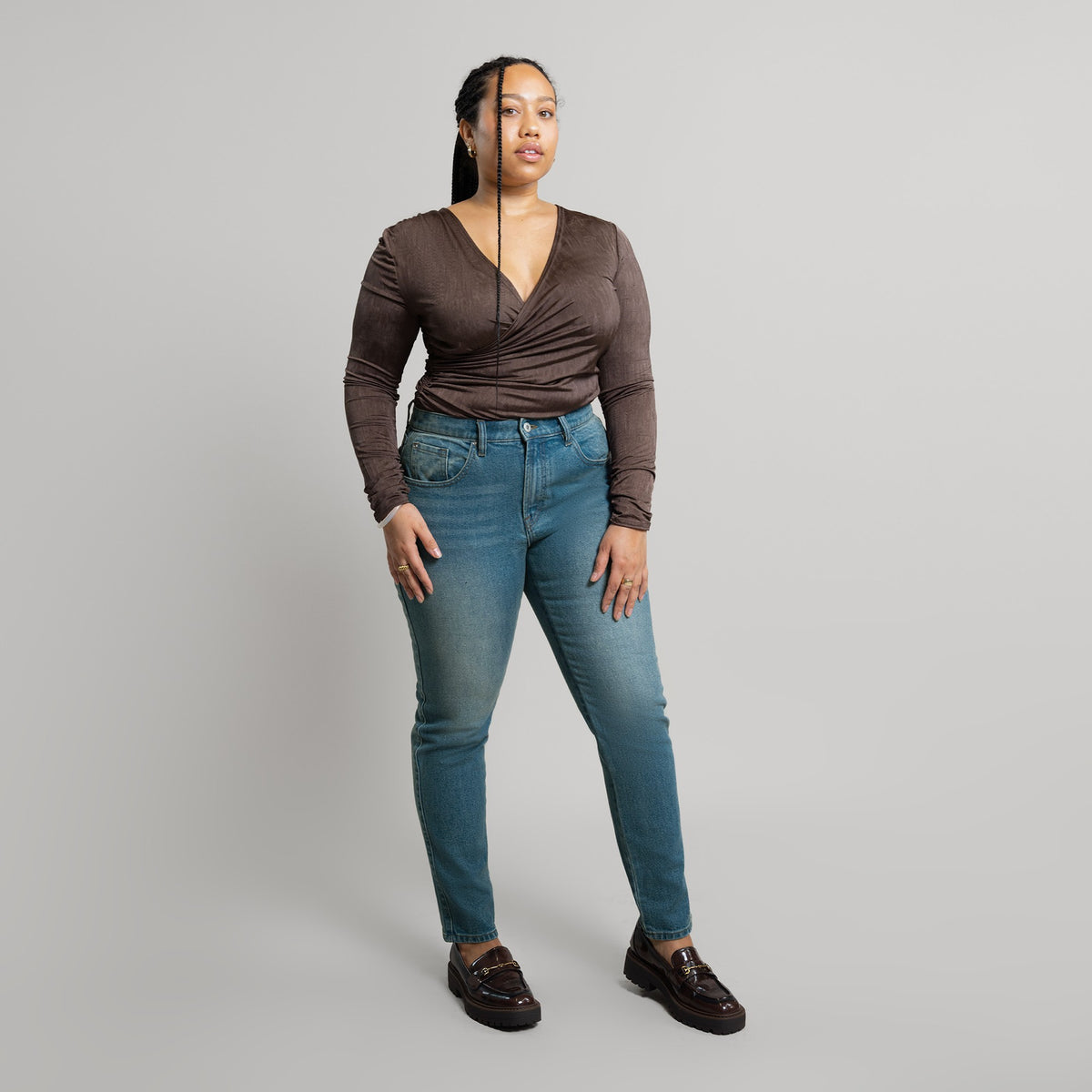 cigarette custom jeans vintage model Alysa in Indigo Dune