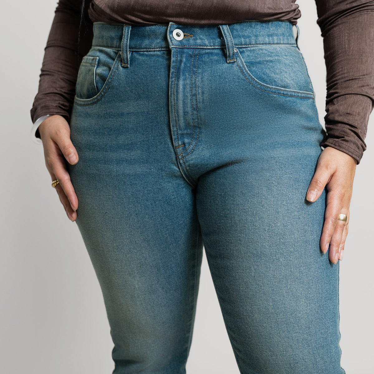 cigarette custom jeans vintage model Alysa in Indigo Dune