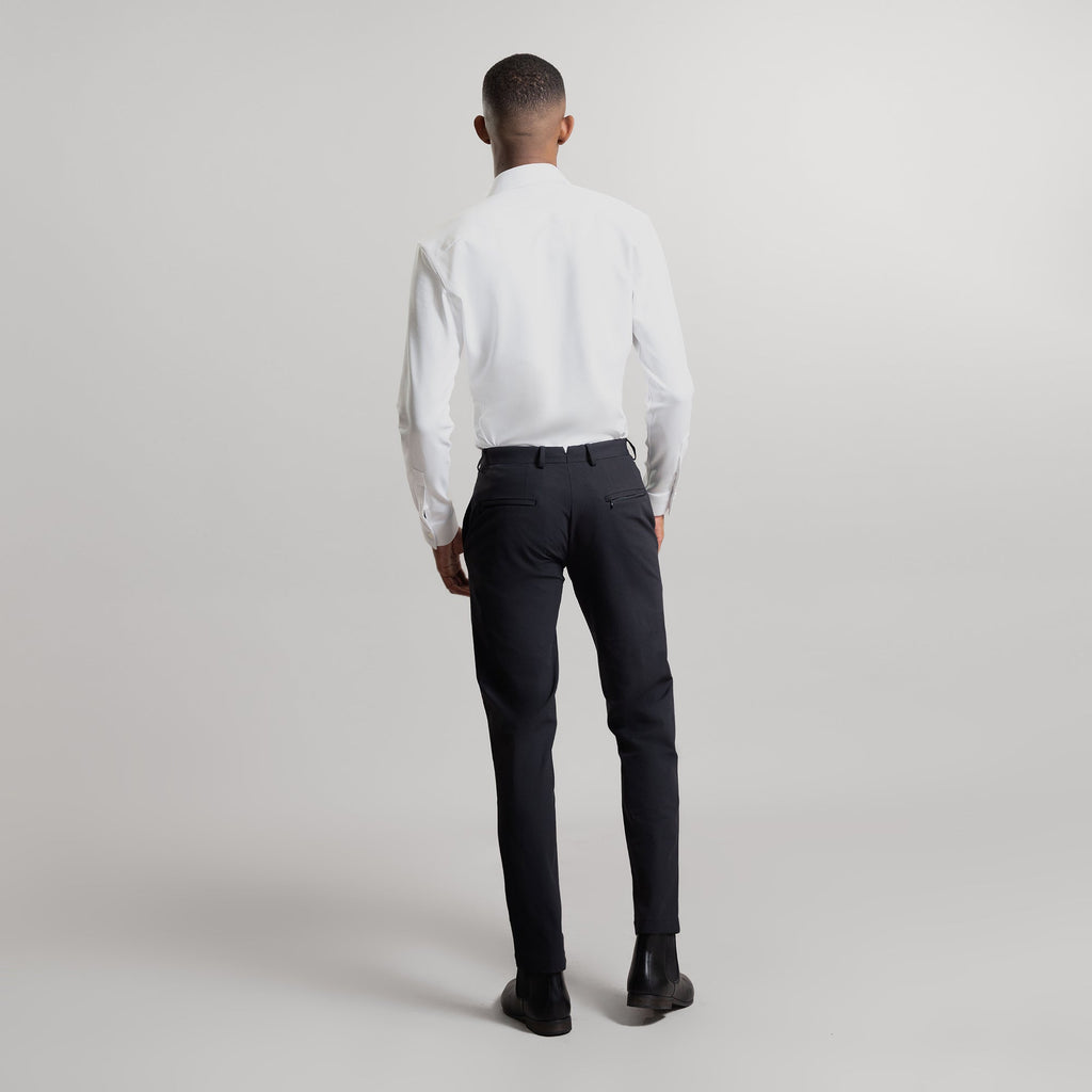 Custom Bespoke Tailored Spread Shirt model Ky in White PureTech