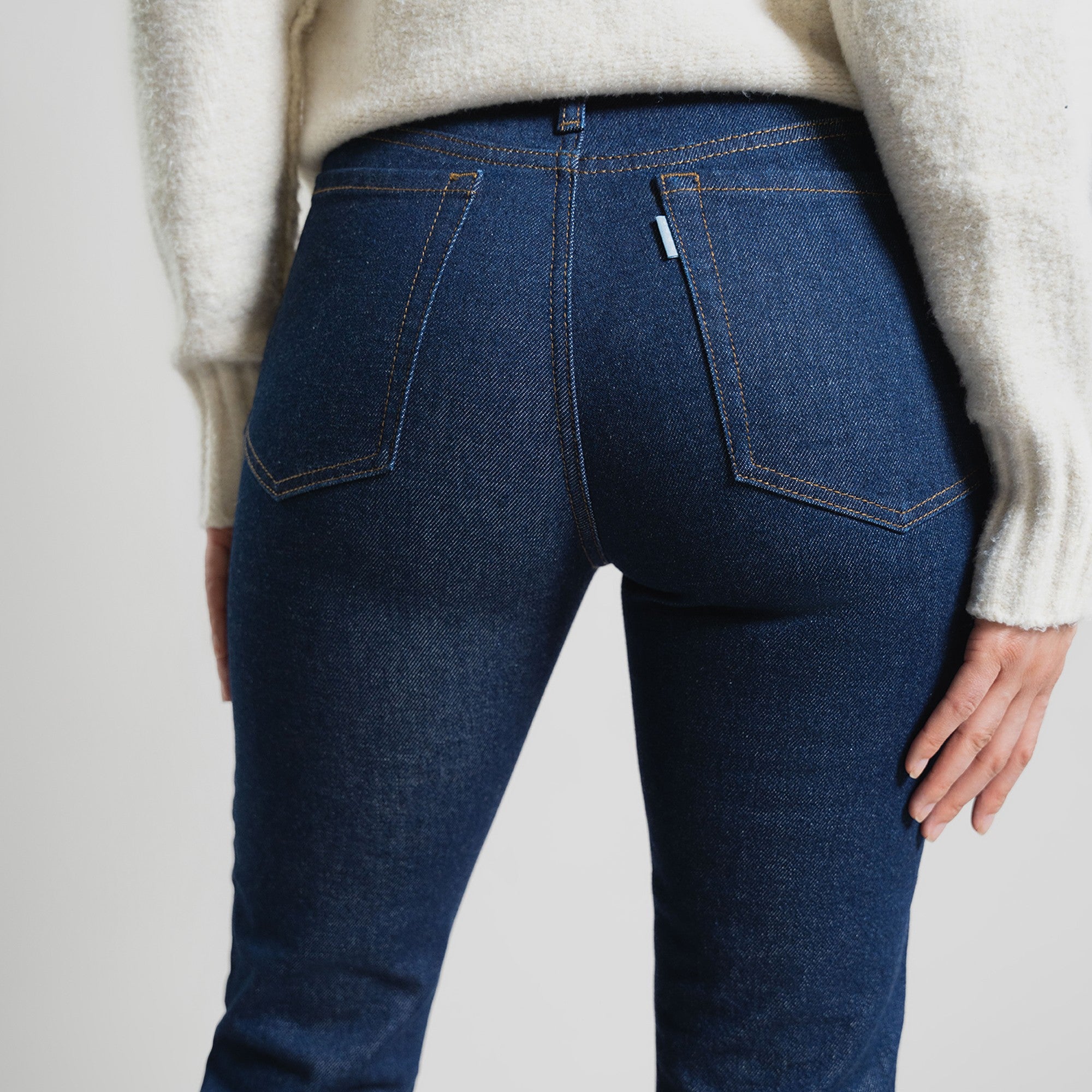 cigarette custom jeans vintage model Moe in Deep Indigo