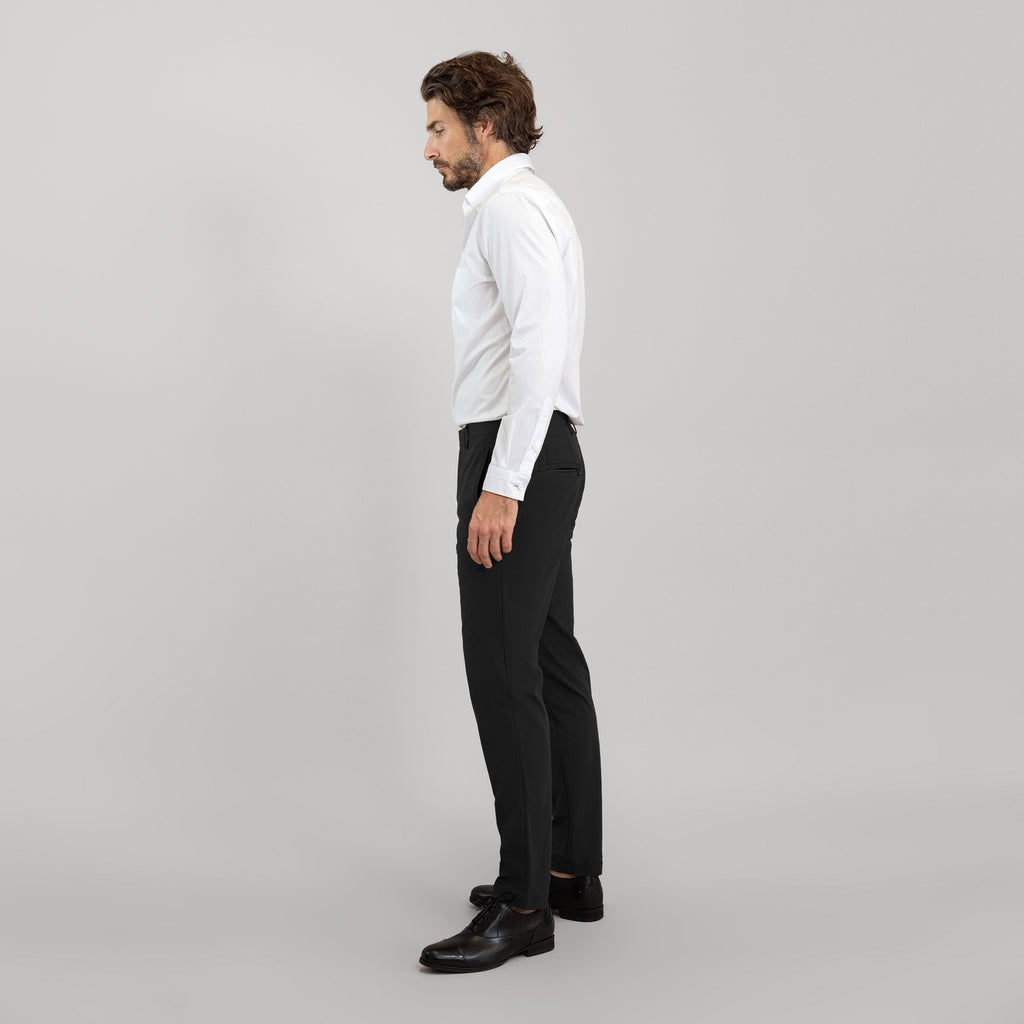 bespoke custom trousers pant chino performance technical model John in Black